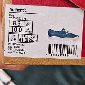 Vans authentic Blue Mens 8.5 / women's 10.0 never worn